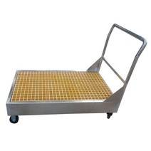 화학 폐기물 팔레트 트레이 누출 방지 드럼 통 오일, 2버킷 카트 125x65x90 플라스틱+철망