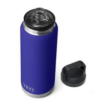 예티 YETI 램블러 1064.7ml(36온스) 병 진공 단열 스테인리스 스틸 처그 캡 포함 알파인 옐로우 280091, Offshore Blue
