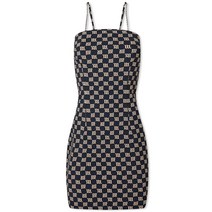 미스비헤이브 MISBHV Monogram Mini Dress - Black & Beige