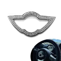 YaaGoo 미니 쿠퍼 핸들 엠블럼 스티커 블링 크리스탈 장식 금속 마감