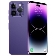 I14 프로 맥스 6.7 인치 스마트폰 풀 스크린 얼굴 ID 6800mAh 글로벌 버전 4G 5G 휴대폰, 02 Purple 12GB 512GB