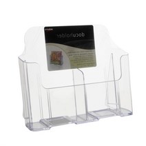 스탠드형 카탈로그 투명 1단 2칸 꽂이 A6 A4 겸용, 기본