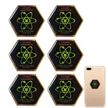 전자파 전자파차단 전자파차단스티커 보호필름 emf 차단기 스티커 6pcs emf 보호 핸드폰 스티커 안티 방사선 보호 스티커 전화 방사선 보호 쉴드, 6개