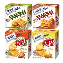 오리온 쿠쉬쿠쉬 갈릭바게트맛 196.8g+크루아상맛 196.8g+예감 오리지널 192g+치즈그라탕 204g[총4개], 1set