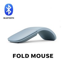 접이식 무선 블루투스 마우스 아크 터치 슬림 평면 인체 공학적 조용한, CHINA, Blue Bluetooth Only
