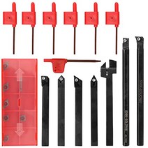 선반 바이트 geevorks 초경 선반용 도구 소형 자작 선반 21pcs 8mm 선삭 공구 선반 공구 절삭 바이트 정밀 내마모성 소형 선반용 바이트 탁상 선반 절삭 선반용 칩 자작