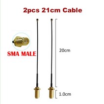 2p 10cm 21cm ipex ipex1 pbx 연장 코드 UFL IOT RP SMA 커넥터 안테나 WiFi 피그 테일 케이블 IPX ~ RP-SMA 21cm에 여성, 04 2p 21cm MALE
