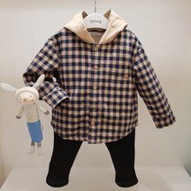 아가방 30% 겨울 베이비페어! 도톰 체크 후드 셔츠 상하세트! 유아아동 상하복 사이즈까지 업 후드 티셔츠 처럼 오픈해서 점퍼처럼 다양하게 기특한 외출복 편해서 좋아