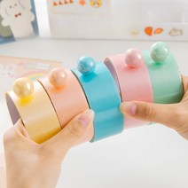 리빙블러썸 테이프공 테이프볼 펄컬러 찐득볼 끈끈이 만들기 4.8cm 6cm, 펄 핑크