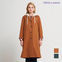 올리비아로렌 져지후드 탈부착 스텐카라 바바리 VOIEBVF8371