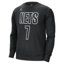 [나이키 정식 수입]나이키 맨투맨 풀오버 티셔츠 나이키 NBA 듀란 네츠 스윙맨 농구 티셔츠_블랙(기간 한정)