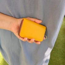 [자스나로 BRO-3] 아코디언 카드지갑 지퍼 동전 키링 NFC 교통카드 중복인식 방지특허