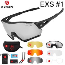 라이딩고글 사이클선글라스 편광안경고글 X-TIGER 사이클링 선글라스 자전거 안경 야외 스포츠 도로 5 렌즈, 01 EXS01-5