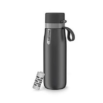 Philips 워터 고제로 스테인리스 물병 정수필터 BPA 프리 보온/보냉 회색, 18.6 oz Stainless_Grey-Stainle