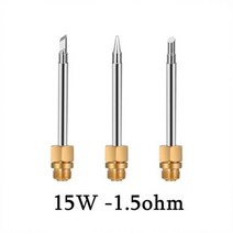 인두기세트 가스인두 무연납 땜질 3pcs 15W 510 인터페이스 납땜 인두 팁 미니 휴대용 USB 커터 헤드 구리 실버 용접 재 작업 액세서리 도구 부품 55mm, Copper