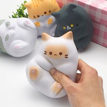 일정 말랑 고양이 스퀴시 피규어 10000 동물 인형, 치즈냥