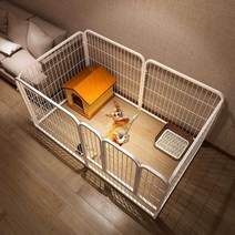 강아지 펜스 케이지 애견 철제 개 훈련 실내 격리, 검정색 140x70x80