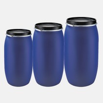 HDPE 수출용 UN마크 용기 공드럼통 플라스틱 드럼용기 폐기물 화학통 오픈드럼, 120L, 1개
