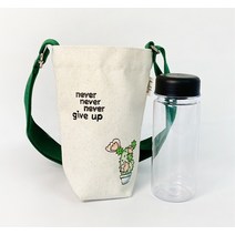 (TD) 국내산 에코 텀블러백(세트) 물병(350ml), 하트고래