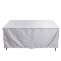 곡목 의자 라탄 체어 방수 정원 가구 방진 커버 안뜰 등나무 테이블 큐브 야외 식사, silver, 155x115x65cm_CHINA