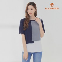 [올포유] [모델착장]여성 줄무늬 반팔 티셔츠 ALTRK4331-915_G