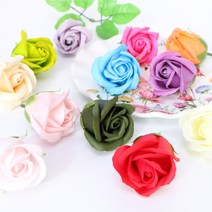 비누꽃 장미 낱개판매 비누꽃 도매, #29 핑크진보라