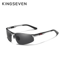 Kingseven 운전 시리즈 편광 된 남자 알루미늄 선글라스 블루 미러 렌즈 남성 태양 안경 항공 여성 남성 안