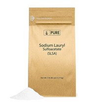 순수 유기농 성분 소듐라우릴설포아세테이트(SLSA) 2 3kg(5파운드) 친환경 포장 이상적인 배쓰밤 첨가제 피부에 순함 계면 활성제 & 거품제 미국직송 284936