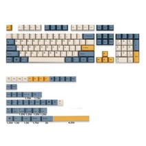 사오파오 빈티지블루 체리 키캡 PBT 염료승화 영문/한글, 영어 145키