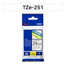 브라더 정품라벨테이프 TZe-251 24mm 흰색바탕 검정글씨 최근제품 브라더 인증점, 상세 설명 참조, 상세 설명 참조, 상세 설명 참조