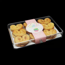 PS028 납작한 플라스틱 빼빼로 포장용기 12개 투명사각통 쿠키통케이스 사탕통 과자통 간식통 수제과자 선물용 프리미엄 떡포장용기 보틀케이크, PS028(420ml) 12개