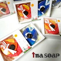 티나솝 한복비누 명절 설날 추석 감사선물 답례품, 새해, 슬라브 3구( 혼합or용돈캡), 전용 쇼핑백