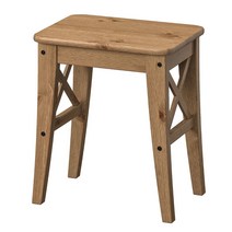 이케아 INGOLF 잉올프 소나무 원목 스툴 화이트 브라운블랙 앤티크 스테인