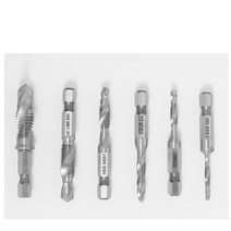 드릴과 탭 육각 드릴탭 6종세트 전동비트 타공 나사선 작업