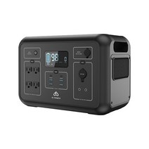 파워뱅크 캠핑 차박 지도된 빛을 가진 휴대용 발전소 1000w 1200w 2000w 110v 220v 1200 와트 산출 태양 에너지 은행, 검은색