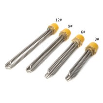 380V 3kw-12kw 전기 온수기 부품 물 탱크 DN40 난방 파이프 온수기/보일러 전기 침수 요소, 04 12KW