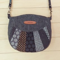 마들렌 크로스백 만들기 퀼트 DIY 패키지, 블랙베리&핸들포함, 1개