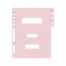 [제이제이오피스] 종이 정부화일 황화일 책철 컬러 서류 문서 정리, 10개입, 분홍