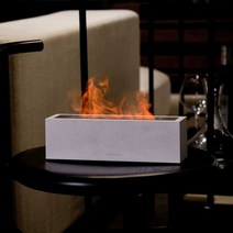 순이마켓 불멍가습기 무소음 분위기조명 불꽃가습기, 하얀색