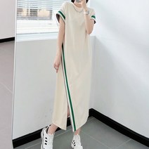 노이디제이 이지룩 배색 라인 무지 원피스 DJ1016