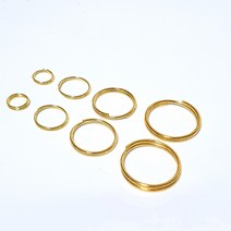 두겹오링 50개 썬캐쳐 드림캐쳐 부자재 연결고리 투링 이중오링 액세서리 재료, 옐로우골드