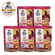 [본사직영]롯데제과 퀘이커 오트 그래놀라 크랜베리바나나200g X 5봉, 200g, 5개