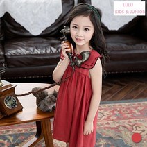 루루키즈[LULUKIDS] [무료배송]여아 둥근카라 원피스
