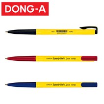 동아 스피디볼 유성펜 1.0mm 24p, 적색, 1개입
