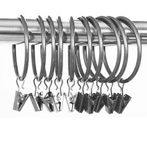 커튼봉 집게 링 고리 커튼 레일 걸이 3.8cm 10개, 단품, 단품