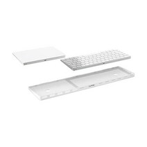 12 사우스 MagicBridge | Apple Magic Trackpad 2를 Apple Magic Keyboard에 연결하여 데스크 또는 랩용으로 하나의 장치로 사용할 수 있음, Regular Keyboard, White