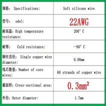 8게이지배선 100 meters/50 high quality soft silicone wire and cable 8 12 14 16 18 20 22 24 26 28 30, 05 22AWG_04 25m_01 red