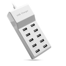 ANYOU 10포트 USB 초고속 멀티충전기 YC-A18, 흰색