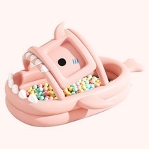 어린이 아동 귀여운 상어 볼풀 물풀 수영장 에어바운스, 1.98m 블루(원터치)