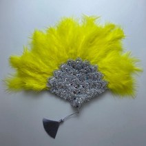 큰 크기 디자인 아프리카 오렌지 깃털 팬 숙 녀 웨딩 신부 더블 사이드 나이지리아 꽃 Handfan 너슬 부채, [01] 35cmx45cm, double side 24